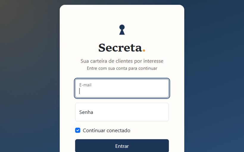 Secreta — sistema de carteira de clientes desenvolvido pela DGtec